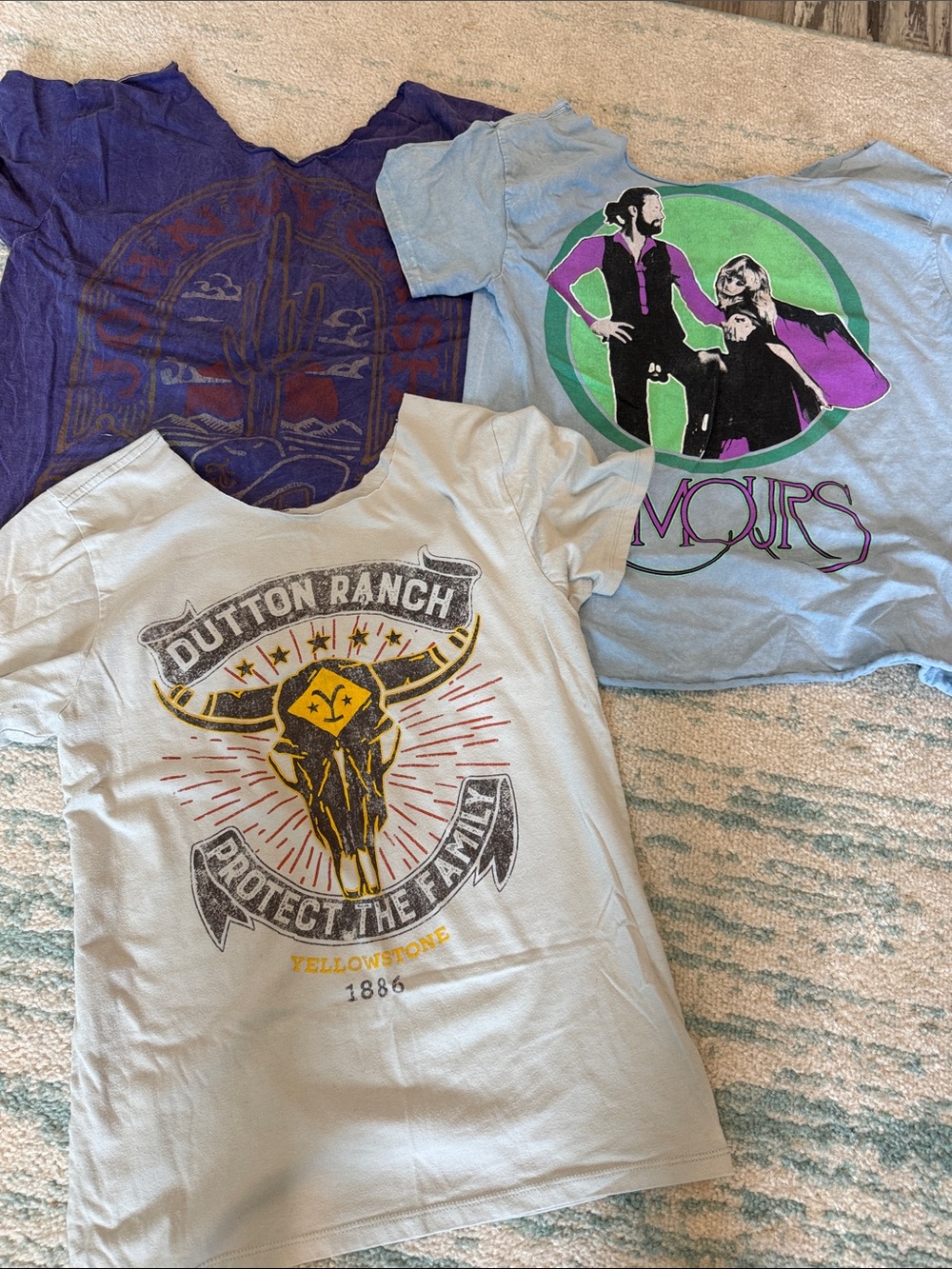 Bundle of women’s fun cut tees